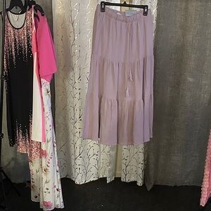 Chic Mauve Maxi Skirt